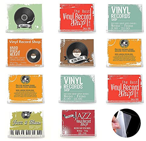 Jetec Vinyl Schallplatten Regal Wand Schallplatten Rahmen Display Regal Acryl Wandregal für Schallplatten Sammlung und Dekoration (Klar)