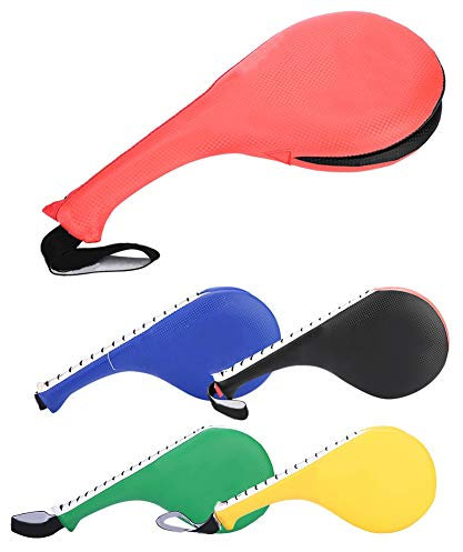 Kicking Pad, hochdichter Schaumstoff, Doppelklöppel, Taekwondo-Kick-Pad, Schlagpolster, langlebiges TKD-Kick-Ziel, Trainingspaddel mit Handgelenkschlaufe für Karate, Taekwondo, Kickboxen, Training