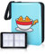 CLOVERCAT Trading Card Binder - Compatible with Cards - Portable Storage Case with Protective Sheets - Holds Up to 400 Cards (Blue, 4 Pocket)