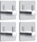 Gadom Self Adhesive Hooks, 4 Pack Stick On Hooks Max 5kg Heavy Duty Wall Door Hook Nail Free Sticky Coat Hook for Hanging Coats, Keys, Kitchen Bathroom Door Office Toilet (4 Sliver)