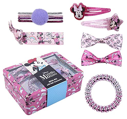 CERDÁ LIFE'S LITTLE MOMENTS - Metallisches Haarschmuck Schmuckkästchen Mädchen von Minnie Mouse - Offizielle Disney Lizenz