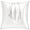 Vielit 2er Set Satin Kissnbezug 80x80 mit Zip,Weich wie EIN Silk Pillowcase,wie Seidenkissenbezug Geeignet für Curly Haar,Satin Kopfkissenbezug Kissenbezüge Weiß Ivory Kissenhülle