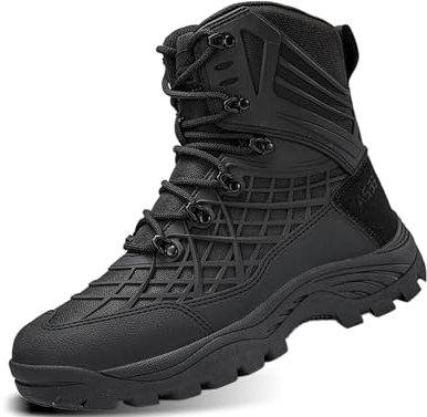 IYVW AS33 707 Tactical Boot mit YKK-Zipper Schlüsselanhänger Wanderstiefel Wanderhalbschuhe Schwarz 39EU