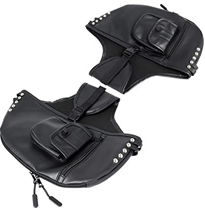 Satteltaschen Für Harley Für Touring Für Electra Für Straße Für Trike Motorradleder Weiche Unterteile Elefantenohren Beinwärmer-Tasche Chaps Mit Stauraum Für Road King Motorrad Satteltaschen