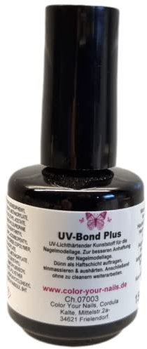 15 ml UV-Bonder Plus – Grundiergel & Haftgel in Pinselflasche, Bondergel für Nagelmodellage