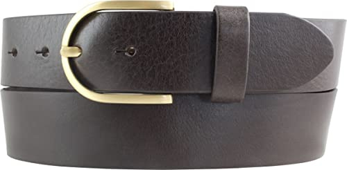 BELTINGER Damen-Gürtel aus Vollrindleder 4 cm | Jeans-Gürtel für Damen 40mm | Vollleder-Gürtel mit goldener Gürtelschließe