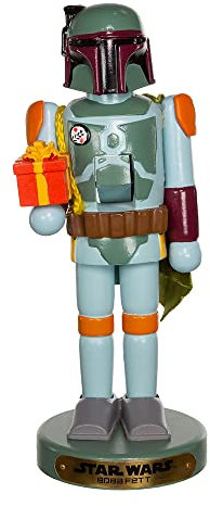 STAR WARS Kurt Adler 25,4 cm Boba Fett mit Nussknacker