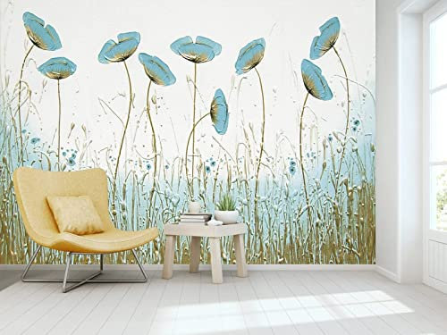 Papier Peint Panoramique Fleur De Lotus Fleur Papier Peint Intissé 3D Tapisserie Poster Decoration Murale Chambre Salon