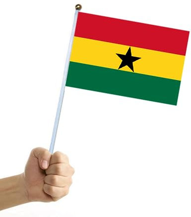 Flagge 10Pcs Ghana Flagge Dekoration Nationalflagge Hand Waved Flag Football Dekoration Party Dekoration Football Flag Holiday Decoration Gift