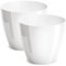 PECZEKO Blumentopf glänzender, Pflanzkübel aus Übertopf Kunststoff Dekorativer Topf für, groß und klein Pflanzen, 2er-Set blumenkübel, blumenkübel kräutertopf, (2 Pack) Weiß, ø 20 cm