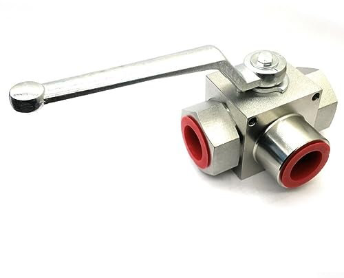 Hydraulische Kugelhähne,Hydraulischer Drei-Wege-Hochdruck-Kugelhahn,3-Wege-Hochdruck-Kugelhahn - 1/4 bis 1 BSP - 500 Bar MWP
