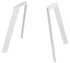 modernLOFTart Pied de Table Blanc V1 100x10 mm - Pied de Table Metal en Acier Plat Sablé et Revêtu par Poudre - Cadre de Table Largeur 50cm, Hauteur 72cm - Loft Industriel Pieds de Table