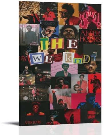 YBRAVO The Weeknd Singer Poster Dekorative Malerei Leinwand Wandkunst Wohnzimmer Poster Schlafzimmer Malerei,Wandkunst Bilddruck Moderne Familienzimmer Dekor 24x36inch(60x90cm)