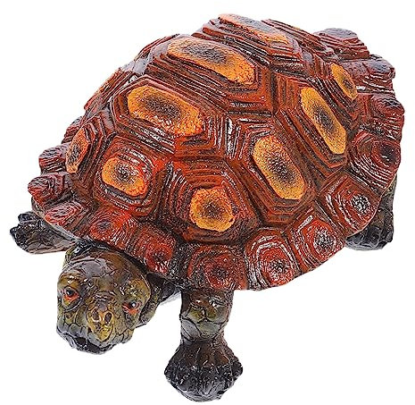 Kisangel simulierte Schildkrötenverzierung Geschenke für den Jahrestag gartenskulptur Tier Nachbildung Gartenharzschildkröte Gartenschildkrötenfigur Mini Sammlung Gartenteich Modell Statue