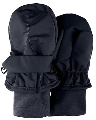 Sterntaler Fäustlinge aus Funktionsmaterial mit Daumen Unisex - Baby und Kinder Handschuhe gefüttert mit wärmendem Baumwollfleece, wasserabweisend, marine, 1