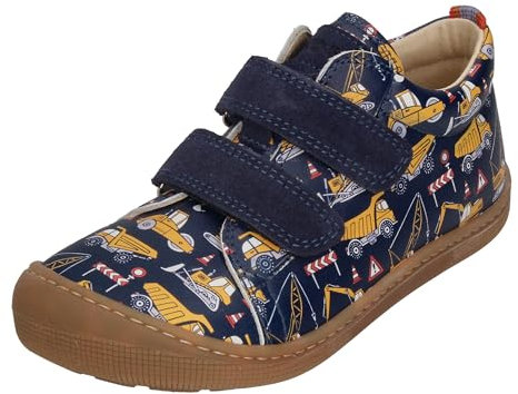 KOEL Barefoot Kinderschuhe - Sneakers Danny Print Tractor Blue, Größe:24 EU