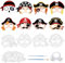 Landifor 24 Stück Piraten Maske zum Ausmalen Kinder Piratenmaske Bastelset DIY Pirat Papiermasken Kreative Kunsthandwerk für Mädchen Jungen Karneval Maskerade Piratenparty Kindergeburtstag Mitgebsel