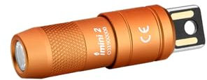 OLIGHT IMINI 2 Keychain Light 50 Lumens EDC Rechargeable Mini Torch, Magnetic Base Lamp with Integrated USB Plug, High Performance Compact LED Flashlight for Daily Carry (Orange)