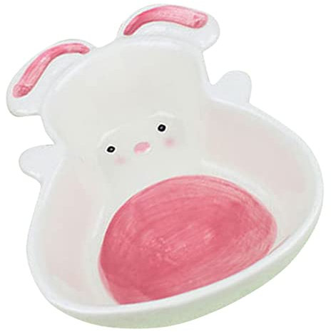 ifundom Ceramic Bowl Snack Bowl Rabbit Shape Ceramic Dish Rabbit Snack Bowl Home Salad Bowl Kitchen Plate Snack Dish Noodle Holder Rabbit Shaped Dishes Rabbit Appetizer Dish Fruit Dish