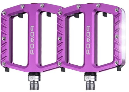 Fahrradpedal mit LED-Licht, Fahrradpedale mit LED-Lichtern – LED beleuchtete Fahrradpedale aus Aluminiumlegierung | Flaches Fahrradpedal aus Aluminiumlegierung, verbesserter Fahrradgriff