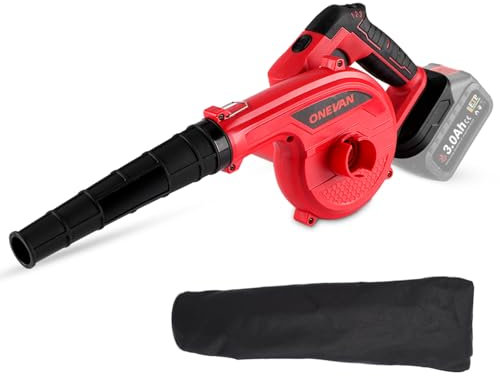 ONEVAN Akku Gebläse für Makita 18V, Blasen und Saugen 2-in-1 Elektrische Staubgebläse & Staubsauger, 18000U/min 3-Gang Windgeschwindigkeit 354 km/h, Akku Luftgebläse mit Staubbeutel (Ohne Akku)