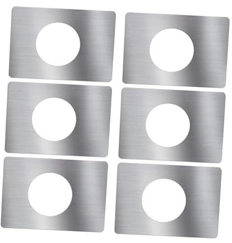Mikikit 6pcs Stainless Steel Hinge Repair Plate Set Door Reinforcement Mending Plates for Cabinet and Furniture Sturdy Fixing Bracket Tapping Hole