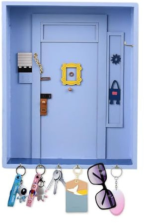 Gachiwar Porte Clé Mural en Bois à 6 Crochets, Porte Range Clef Mural Polyvalente, Holder Wall Accroche-clés pour Couloir l'entrée, Crochets et patères pour la Maison, pour clés, Lettres, journaux