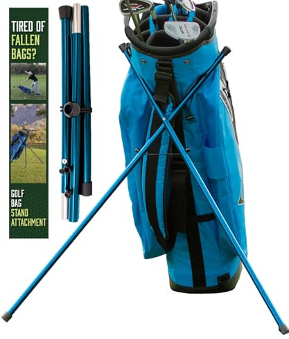 Blue Golf Bag Stand Attachment Foldable Legs Only | Portable Attachable Stand for Golf Bag Legs Only Golf Stand | Golf Gifts for Mens Golf Bag Accessories | Preventing Bag Falls and Golf Club Damage