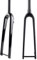 Forcella Mtb Bici da strada Gravel 700C in fibra di carbonio completa, ciclocross, viaggio, freno a disco piatto con perno passante, forcella anteriore rigida dritta conica Forcelle Rigide Mtb(Straigh