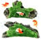 Encuryna 2 Stück Aquarium Dekoration, Simulation Moos Deko Harz Aquarium Höhle Deko Fisch Tank Ornament, Harz Dekoration Baumstamm Aquarienzubehör für Fische Garnelen Verstecken