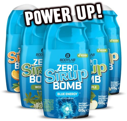 Bodylab24 ZERO Sirup BOMB Mixed Box 2, 5 x 65 ml, zuckerfreier Getränkesirup mit zero Kalorien, hochkonzentriert, für 8 l Fertiggetränk