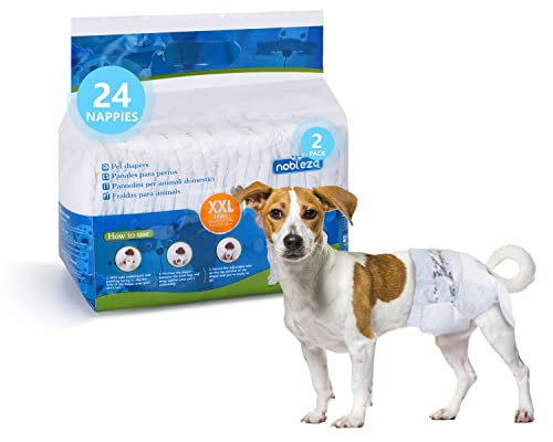 Nobleza Hund Windeln Einweg Weiblich Welpen Training Windeln Super Absorbent Pet Wraps 36 Pack, Größe XXL