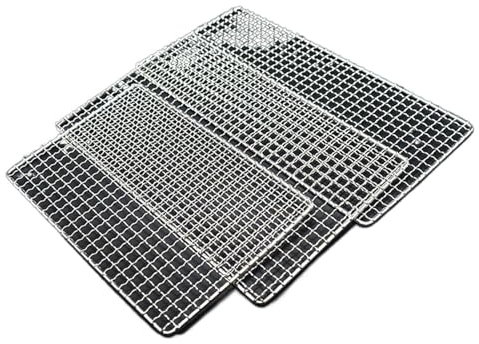 WENYOG Grillgitter Wiederverwendbare Grillmatten aus Edelstahl 304, Grillrost, Rost, Gitter, Kochen, Backen, Ersatz, Grillnetz, Zubehör(35.8X31CM)