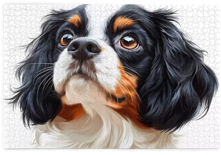 Tier Puzzle 2000 Teile Erwachsene Hund, Puzzles mit Verpackung Box und Poster, Lustig Stress Abbauen Familien Unterhaltungsspiele für Raumdekoration, Kreative Geschenke für Männer/Frauen 1T-1453