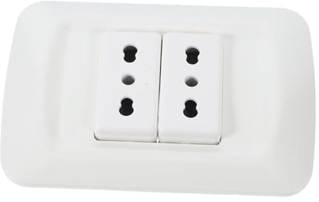 EXHUMKY 16a Enchufe Eléctrico De Pared Italiano De Tipo Diseño Compacto y Fácil Instalación Doble Para Conectar Dispositivos Simultáneamente Duradero y Fiable