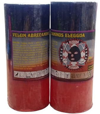 VELON ABRECAMINO. Candela Rituale Tradizionale, Nero e Rosso. Velon per battere gli ostacoli. Velon Ritualizzato per aprire percorsi, risolvere situazioni e prosperare.