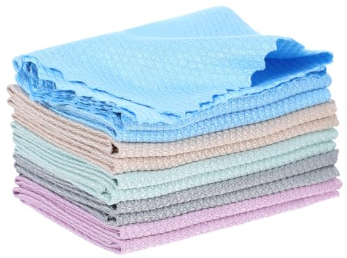 YBEATY 10 Pcs Microfiber Cleaning Cloth Fish Scale Cloth Reusable Cleaning Rag Mirror Polishling Rags Clean Supplies Quickly Clean Windows Glasses Windshields Mirrors for House Kitchen Car Care