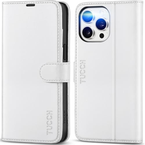 TUCCH Wallet Case for iPhone 15 Pro Max (6.7), White