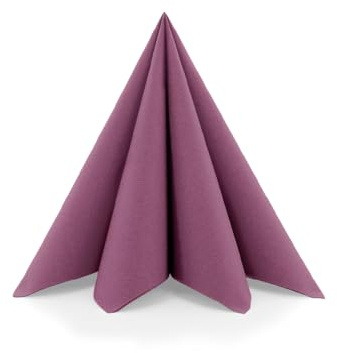 Mank Airlaid Servietten 40 x 40 cm – 50 Stück, Premium Einweg Servietten stoffähnlich, Serviette für Hochzeit, Dinner, Gastronomie – Eukalyptus, Beere oder Amethyst-Aubergine (Beere)