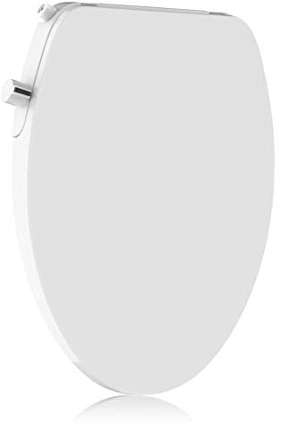 Garvee Bidet Toilet Seat, Quick Release Bathroom Bowl Seating with Self Cleaning Dual Nozzles, Adjustable Spray Pressure & Position, Non-Electric Standard Toilet Seats Scratch Resistant - 48cm / 19