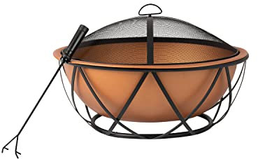Fire Sense barzelonia rund Kupfer Look Fire Pit