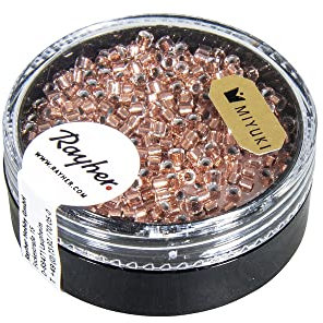 Rayher 14750626 Delica-Rocailles, 2,2 mm, roségold, 4 g