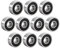 sourcing map 10 Stück 606-2RS Kugellager doppelt abgedichtet 6mmx17mmx6mm Kohlenstoffstahl Z1