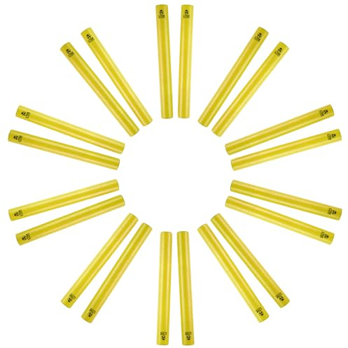 A-Star Wooden Yellow Claves, 14 cm - 10 Pairs - Handheld Rhythm Sticks, Educational Percussion Instrument