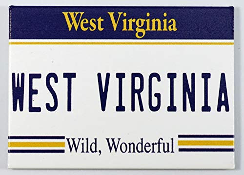 Kühlschrankmagnet, Motiv: West Virginia, Nummernschild, Souvenir, 6,3 x 8,9 cm