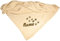 Schecker Mikrofaserdecke Premium Pfotenspur mit Name - Creme - 150 cm x 95 cm Bestickt mit dem Namen Ihres Hundes