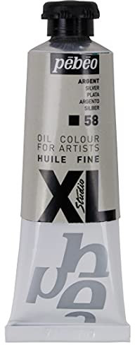 Pébéo Aceite Fino XL, Pintura al óleo, Color Plateado, 37 ml, Plata, 37ml