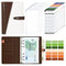 Budget Planner Budget Binder A6, Budgetplaner Geld Organizer mit Weiche PVC Tasche, TAOPE Leder Budget Binder Notizbuch A6 Cash Stuffing, 6 Löcher Budget Planner, Haushaltsbuch mit Geldfächer Braun