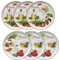MamboCat Set di 6 piatti da pizza Napoli Green & Red I Ø 33,8 cm – Grande I 6 persone I piatti con 2 diversi motivi I Decorati I per pizza o per la tavola I Porcellana