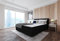 Best for Home Boxspringbett Polsterbett Sawana mit Bonellfederkern-Matratze und Topper Schlafzimmer (Schwarz, 160x200cm)